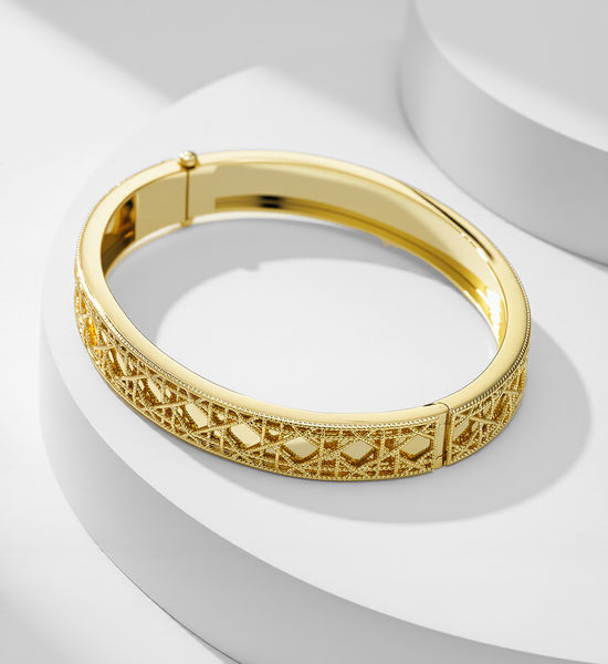 Christian Dior CD Two Tone Stackable Lightweight Bangle