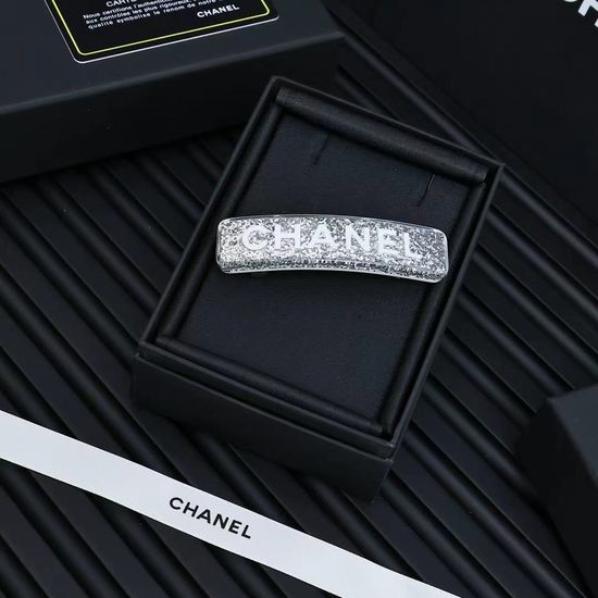 Chanel Enamel Hair Clip Shiny Delicate Elegant