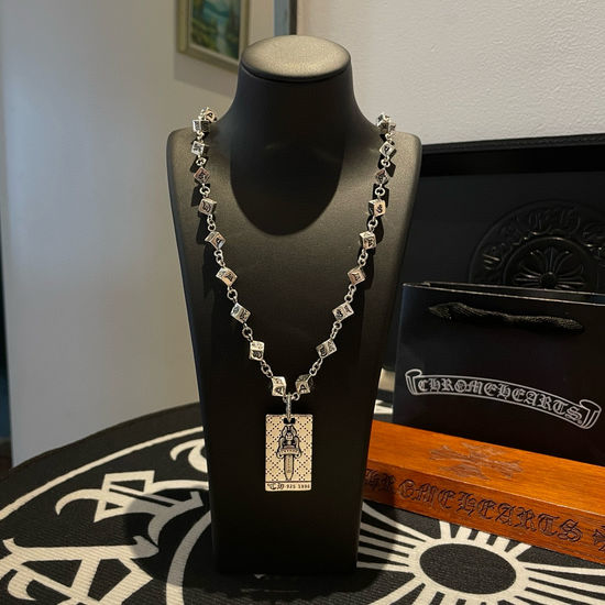 Chrome Hearts Vintage Dice Cross Pendant Necklace