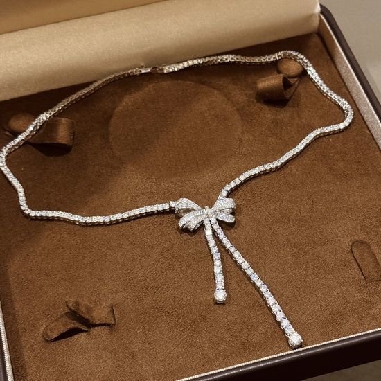 Graff Bow Tassel Diamond Necklace