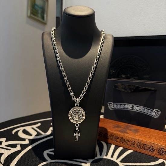 Chrome Hearts Vintage Sword Cross Pendant Necklace