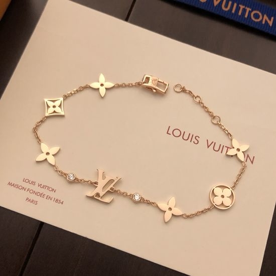 Louis Vuitton LV Multi-Flower Cut Polished Casual Bracelet