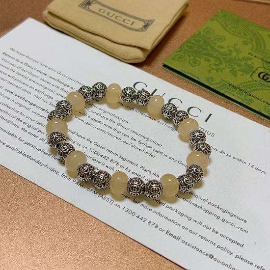 Gucci Natural Stone Bracelet Retro Craft Design