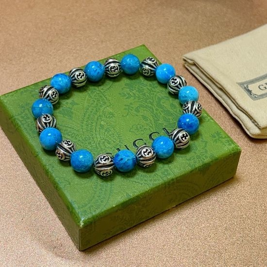 Gucci Natural Stone Bracelet Retro Versatile Design