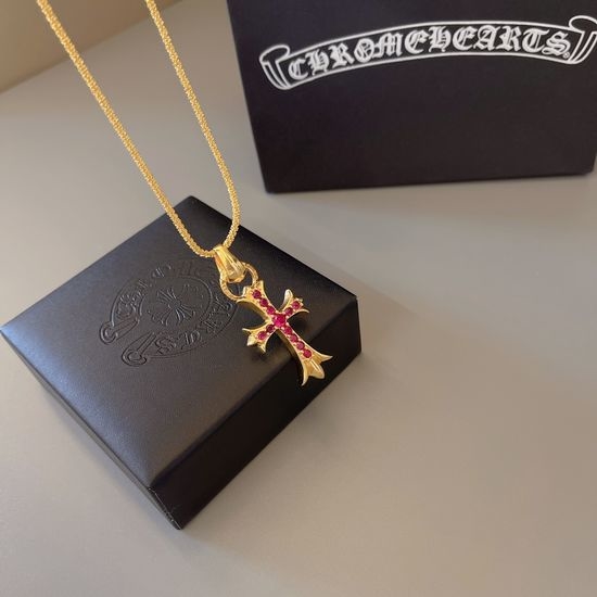 Chrome Hearts Gold Tone Necklace Premium Crafted Fashion Jewelry