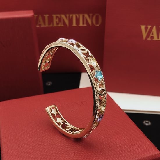 Chanel Rhinestone Star Decorated Bangle Bracelet