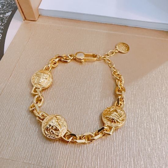 Versace Vintage Silver Adjustable Bracelet