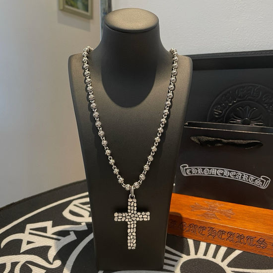 Chrome Hearts Vintage Flower Pendant Silver Necklace