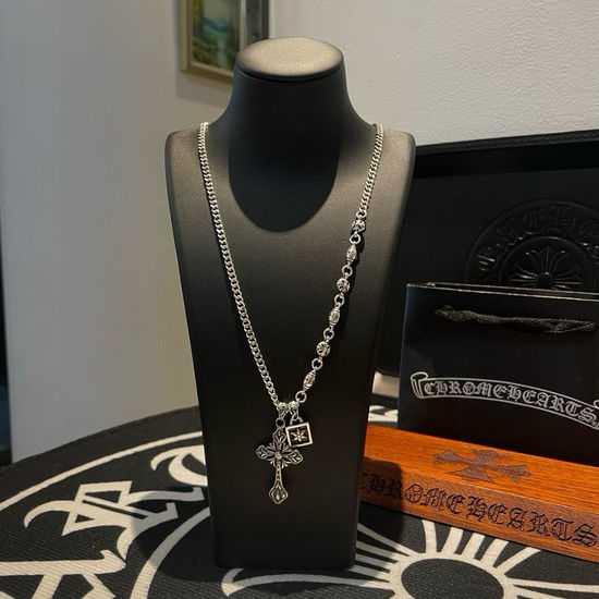 Chrome Hearts Vintage Cross Pendant Silver Necklace