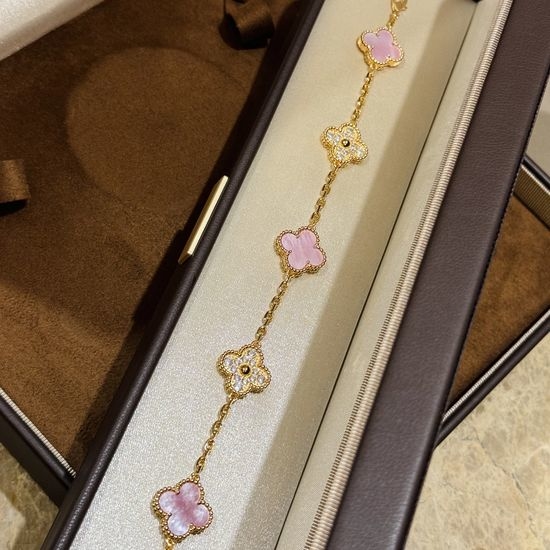 Van Cleef & Arpels VCA Natural Pink Mother of Pearl Bracelet