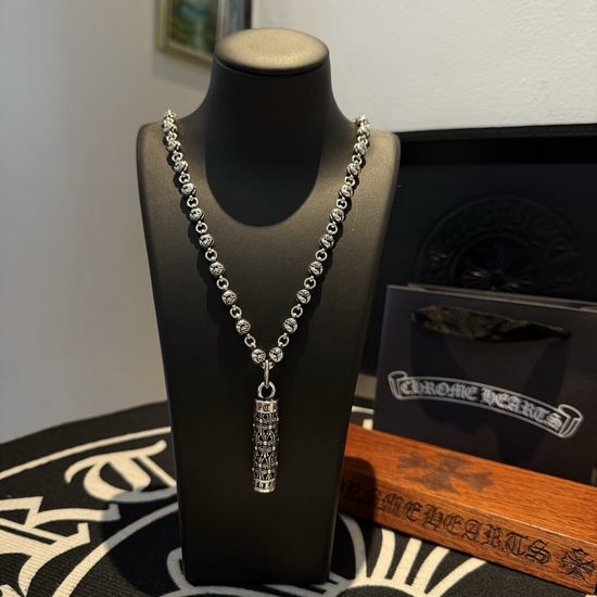 Chrome Hearts Vintage Vine Heart Pendant Necklace