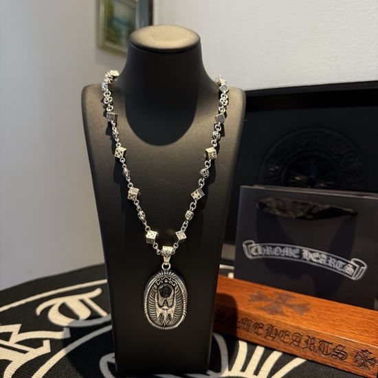 Chrome Hearts Vintage Dice Pattern Pendant Necklace