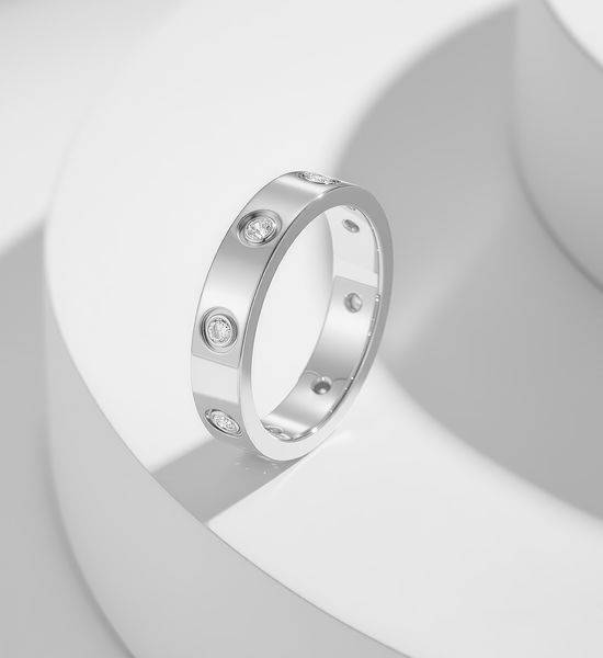 Cartier Diamond Inlaid Minimalist Band Ring