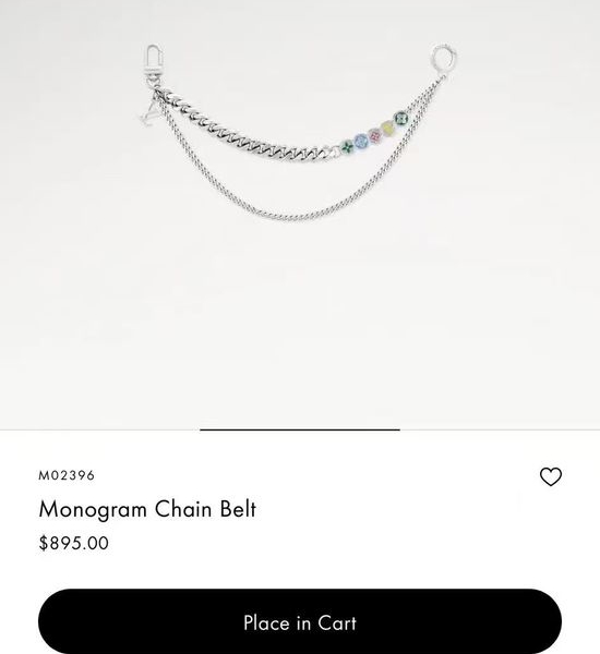 Louis Vuitton LV Double Chain Belt Accessory with Charms