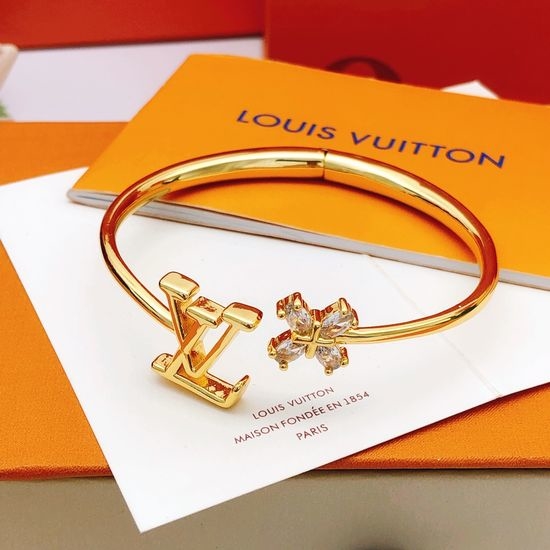 Louis Vuitton LV Marquise Shape Bangle Brass Material