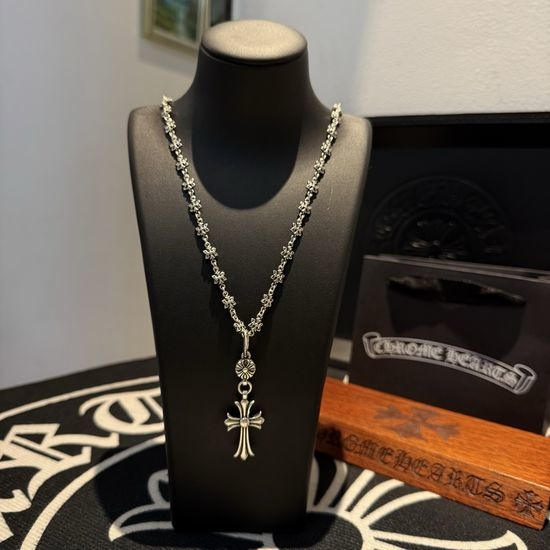 Chrome Hearts Vintage Retro Cross Pendant Necklace