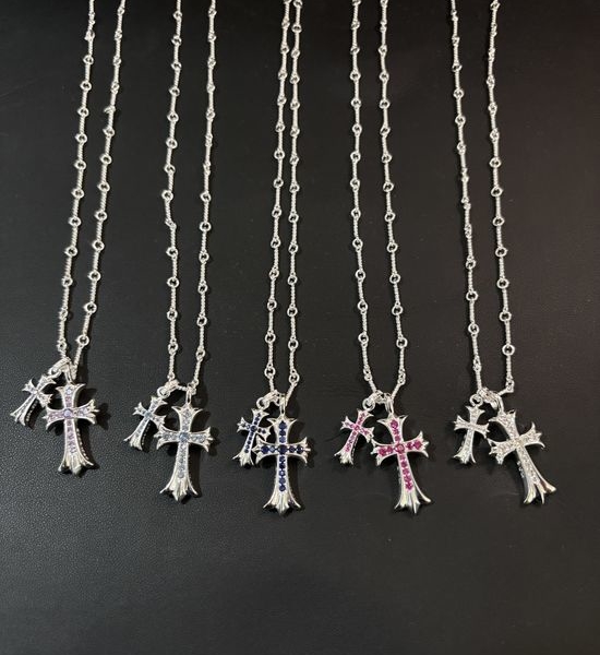 Chrome Hearts Double Cross Pendant Necklace