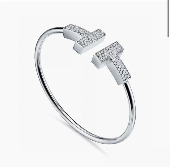 Tiffany & Co. Wide Full Diamond Cuff Bangle