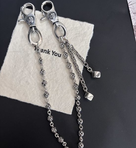 Chrome Hearts Cross Waist Bag Chain with Dice Pendant