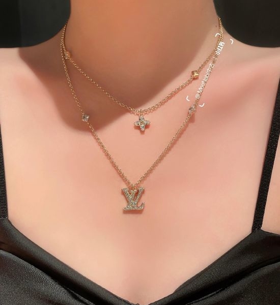 Louis Vuitton LV Double Layer Delicate Chain Necklace