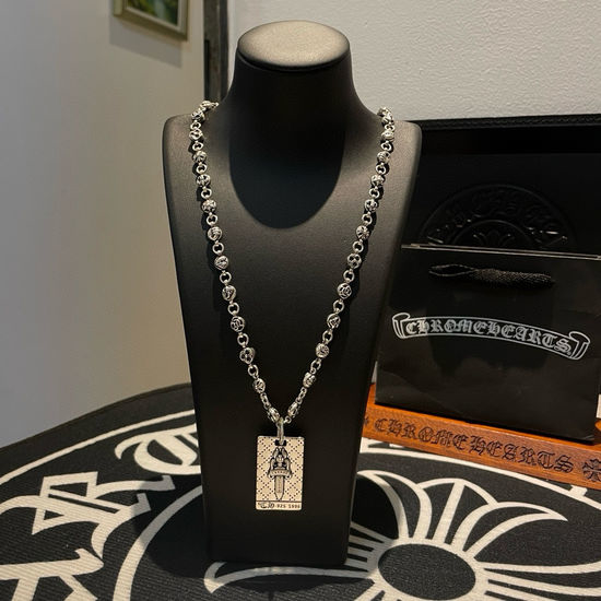 Chrome Hearts Cross Flower Ball Pendant Necklace