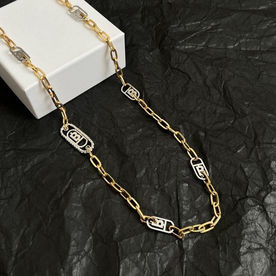 Burberry Palladium Plated Pendant Necklace