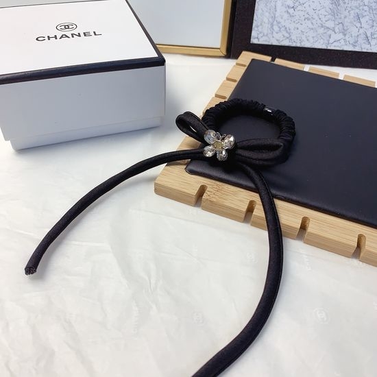 Chanel Bow Logo Elastic Hair Tie