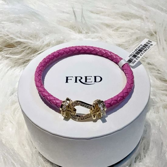 Fred Diamond Horseshoe Buckle Bangle Bracelet
