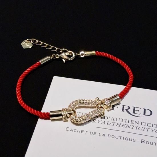 Fred Diamond Horseshoe Buckle Braided Rope