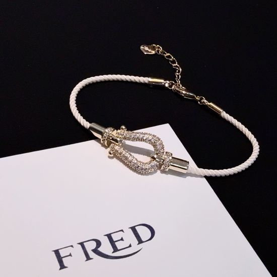 Fred Diamond Horseshoe Buckle Bangle Bracelet