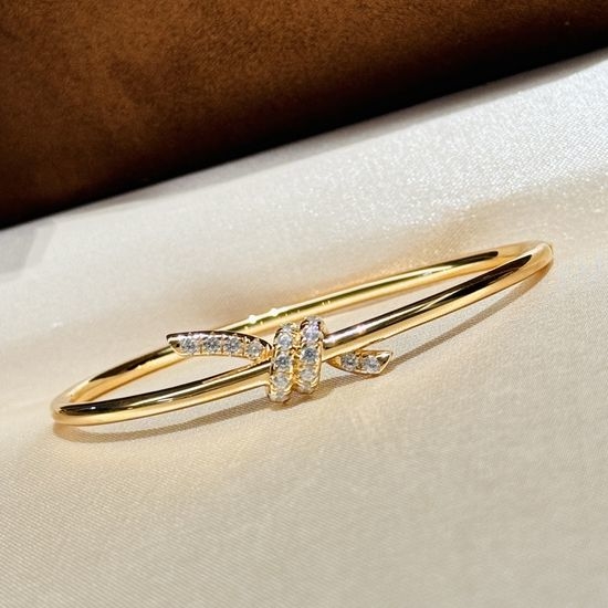 Tiffany & Co. Knot Half Diamond Bangle