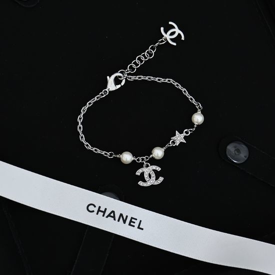Chanel Star Pearl Chain Bracelet