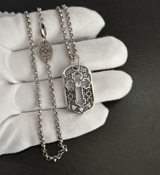Chrome Hearts Flame Diamond Inlaid Fashion Necklace