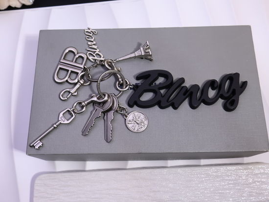 Balenciaga Multi Element Lambskin Card Key Chain