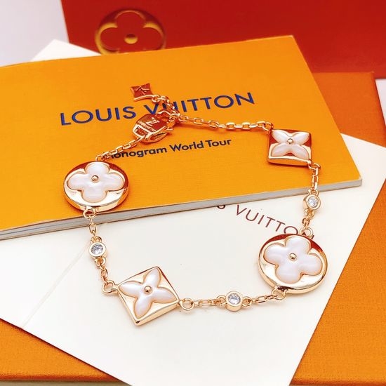 Louis Vuitton LV Rose Gold White Mother-of-Pearl Bracelet