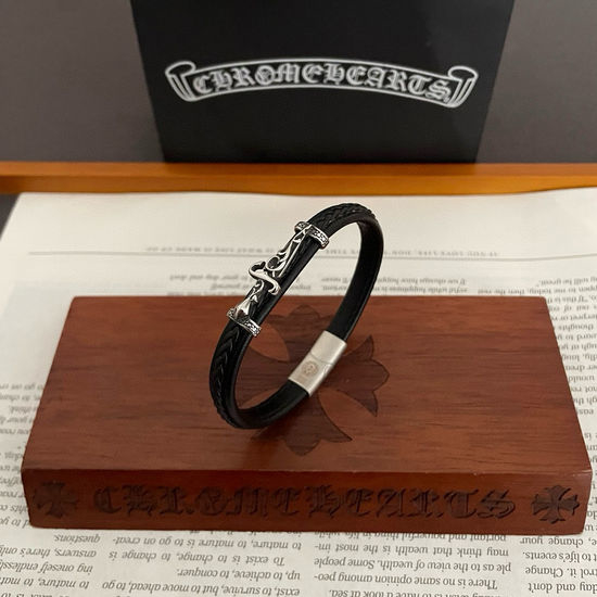 Chrome Hearts Vintage Sword Leather Rope Bracelet