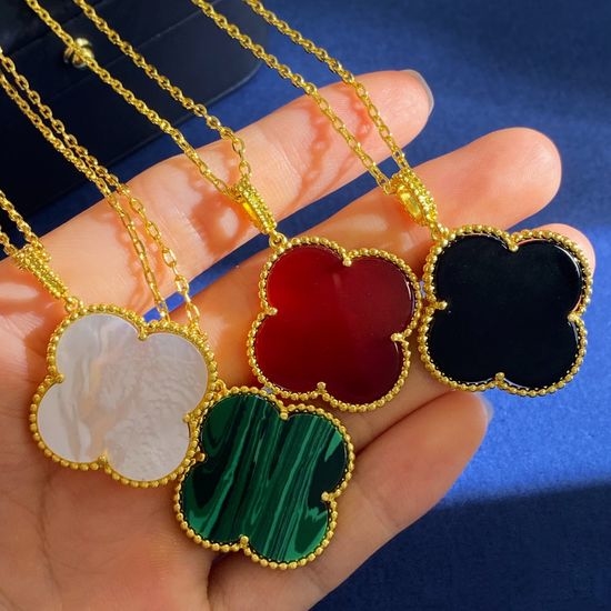 Van Cleef & Arpels VCA Clover Pendant Long Sweater Necklace