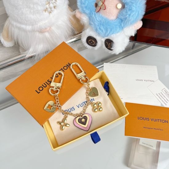 Louis Vuitton LV Heart Flower Bag Chain Charm Pendant
