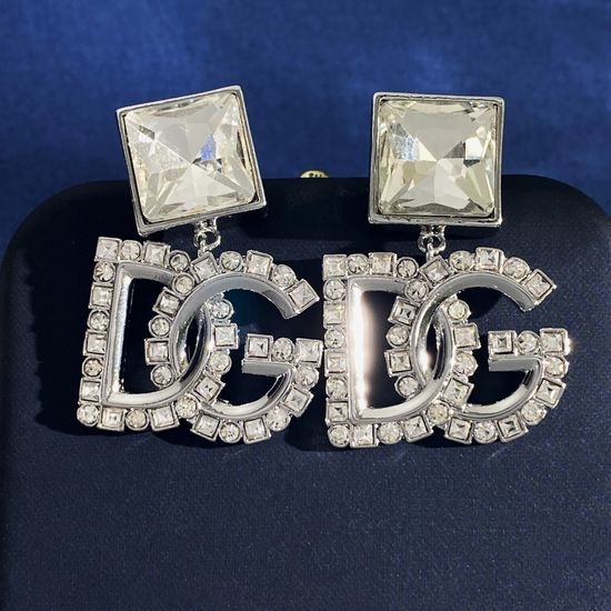 Dolce & Gabbana Square Crystal Drop Stud Earrings