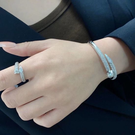 Cartier Minimalist Diamond Nail Design Ring