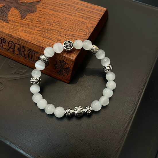 Chrome Hearts Vintage Cat s Eye Stone Beaded Bracelet