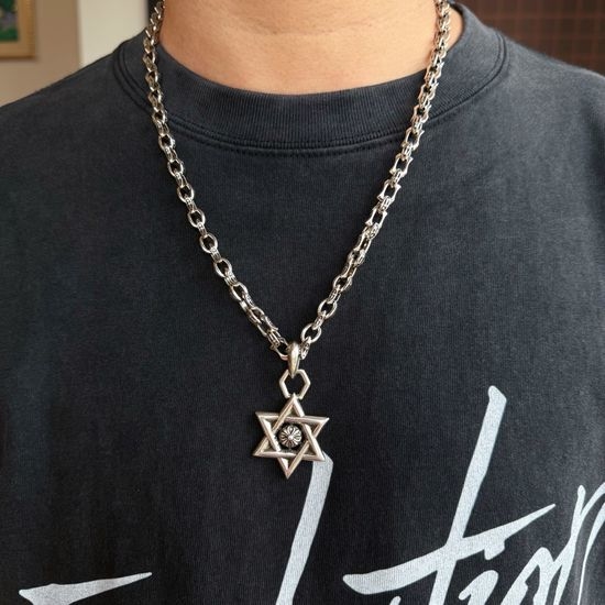 Chrome Hearts Interlocking Cross Star Pendant Necklace