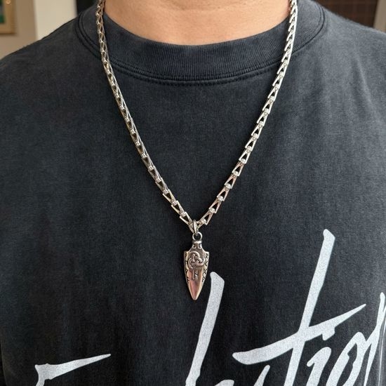 Chrome Hearts Vintage Cross Flower Pendant Necklace