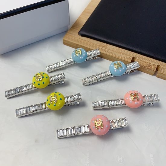 Chanel Sweet Logo Side Hair Clips