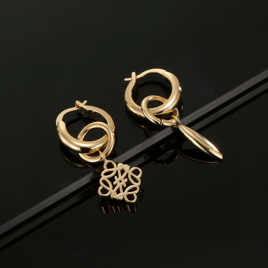Loewe Asymmetric Letter Logo Stud Earrings