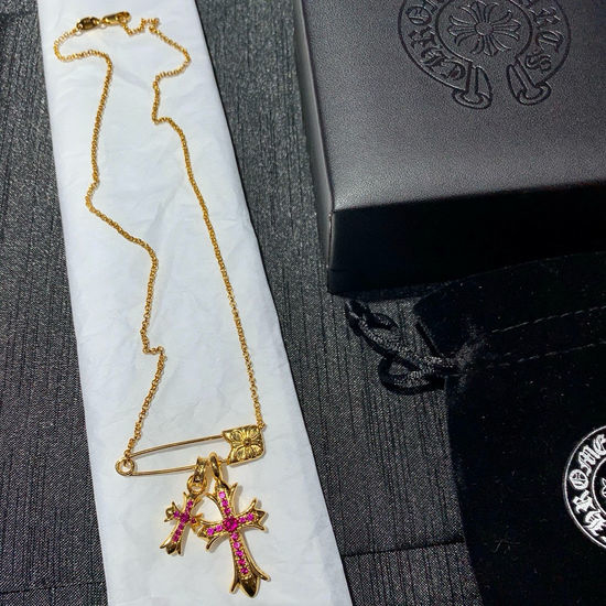 Chrome Hearts Colorful Cross Pin Necklace