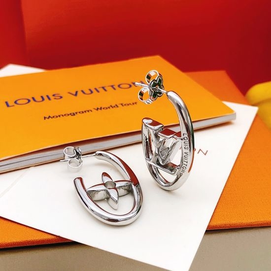 Louis Vuitton LV Small Oval Polished Ear Hooks