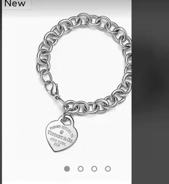 Tiffany & Co. Heart Charm Bracelet With Zircon Details