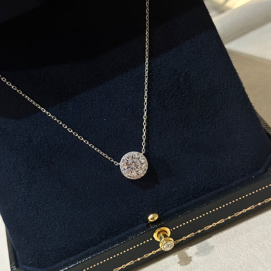 Tiffany & Co. Three Carat Round Cut Pendant Necklace