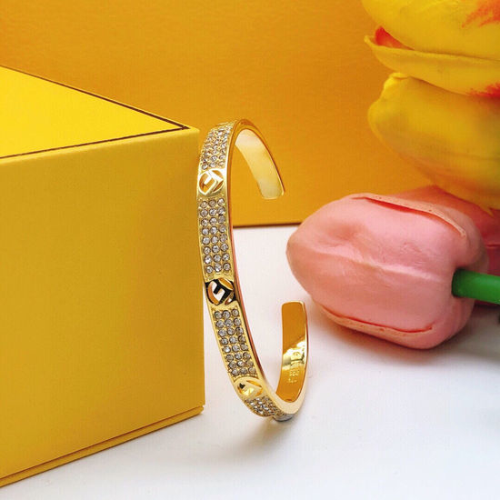 Fendi Crystal Pave Bangle